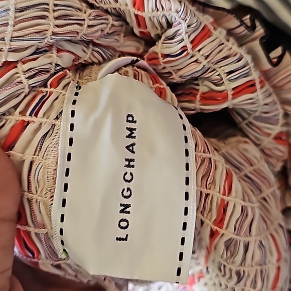 LONGCHAMP Off The Shoulder Striped Smocked Mini Dress - Picture 6 of 8